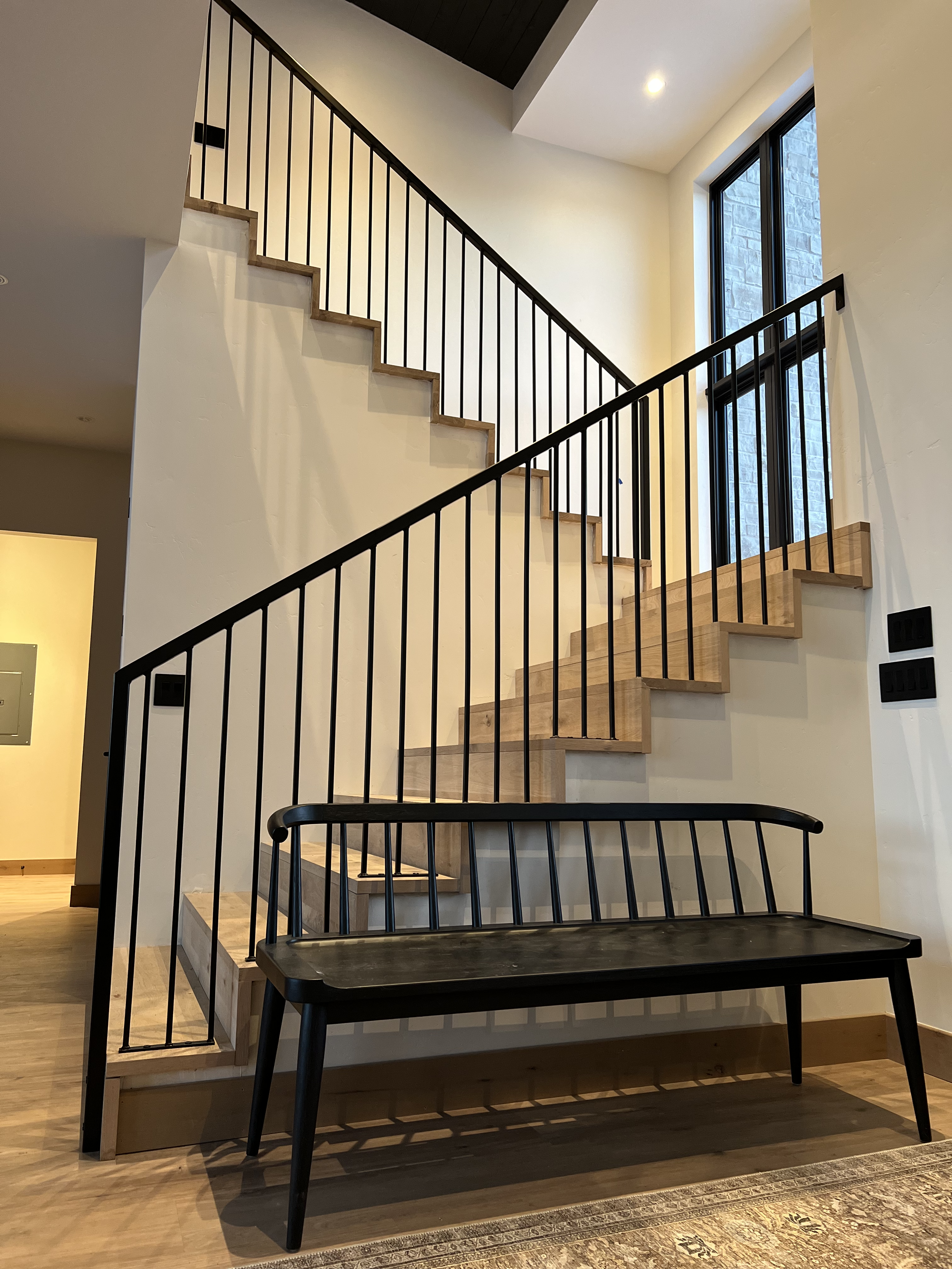 Custom welded indoor railing