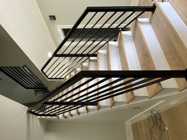 Custom welded indoor railing