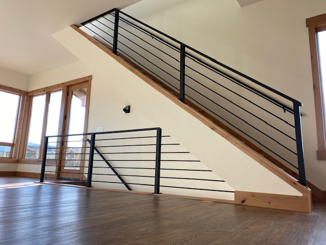 Custom welded indoor railing