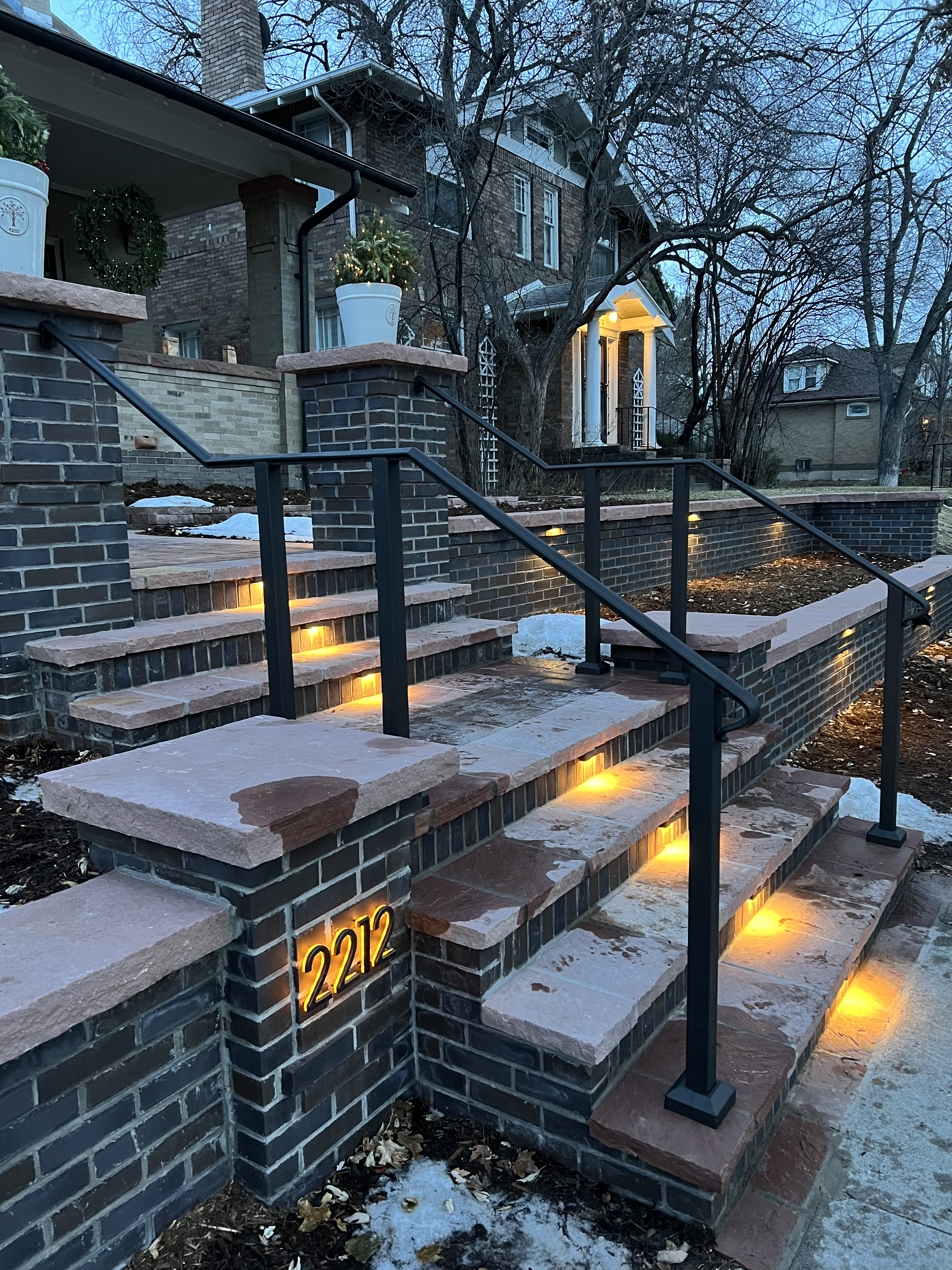 Custom welded outdoor railing