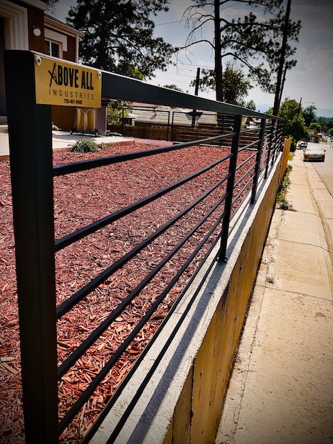 Custom welded outdoor railing